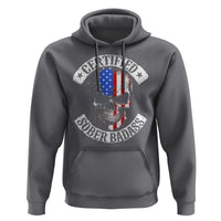 Certified Sober Badass Hoodie Sobriety Alcohol Fighters Vintage Skull