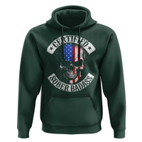 Certified Sober Badass Hoodie Sobriety Alcohol Fighters Vintage Skull