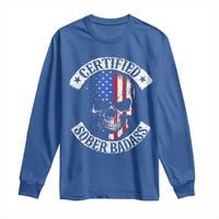 Certified Sober Badass Long Sleeve Shirt Sobriety Alcohol Fighters Vintage Skull