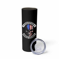 Certified Sober Badass Skinny Tumbler Sobriety Alcohol Fighters Vintage Skull