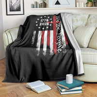 250 Years America Anniversary Christian USA Flag Throw Blanket