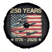 USA 250 Years 1776 2026 Patriotic Jets Trail American Flag Spare Tire Cover