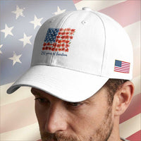 US 250 Years Of Freedom Baseball Cap Retro Flower American Flag