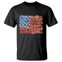 US 250 Years Of Freedom T Shirt Retro Flower American Flag