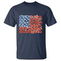 US 250 Years Of Freedom T Shirt Retro Flower American Flag