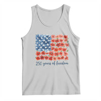 US 250 Years Of Freedom Tank Top Retro Flower American Flag