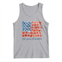 US 250 Years Of Freedom Tank Top Retro Flower American Flag