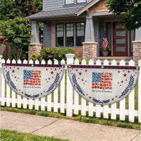 US 250 Years Of Freedom Patriotic Fan Flag Retro Flower American Flag