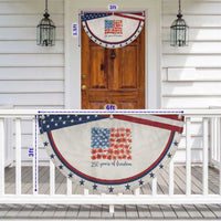 US 250 Years Of Freedom Patriotic Fan Flag Retro Flower American Flag