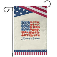 US 250 Years Of Freedom Patriotic Garden Flag Retro Flower American Flag