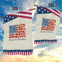 US 250 Years Of Freedom Patriotic Garden Flag Retro Flower American Flag