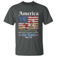 America God Shed His Grace On Thee 250 Years Since 1776 T Shirt