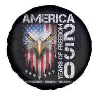 America 250 Years Of Freedom Spare Tire Cover USA Anniversary Bald Eagle Patriotic Jets
