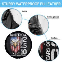 America 250 Years Of Freedom Spare Tire Cover USA Anniversary Bald Eagle Patriotic Jets