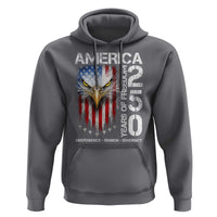 America 250 Years Of Freedom Hoodie USA Anniversary Bald Eagle Patriotic Jets