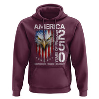 America 250 Years Of Freedom Hoodie USA Anniversary Bald Eagle Patriotic Jets