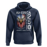 America 250 Years Of Freedom Hoodie USA Anniversary Bald Eagle Patriotic Jets