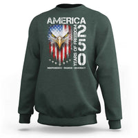 America 250 Years Of Freedom Sweatshirt USA Anniversary Bald Eagle Patriotic Jets