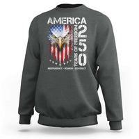 America 250 Years Of Freedom Sweatshirt USA Anniversary Bald Eagle Patriotic Jets
