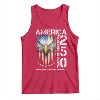 America 250 Years Of Freedom Tank Top USA Anniversary Bald Eagle Patriotic Jets