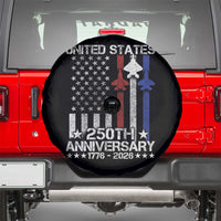USA 250th Anniversary Spare Tire Cover Vintage American Flag Jets Semiquincentennial