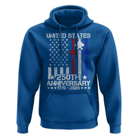 USA 250th Anniversary Hoodie Vintage American Flag Jets Semiquincentennial