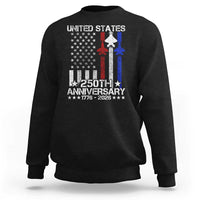 USA 250th Anniversary Sweatshirt Vintage American Flag Jets Semiquincentennial