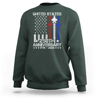 USA 250th Anniversary Sweatshirt Vintage American Flag Jets Semiquincentennial