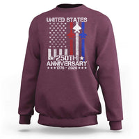 USA 250th Anniversary Sweatshirt Vintage American Flag Jets Semiquincentennial
