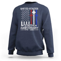 USA 250th Anniversary Sweatshirt Vintage American Flag Jets Semiquincentennial
