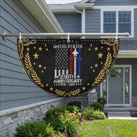 USA 250th Anniversary Patriotic Fan Flag Vintage American Flag Jets Semiquincentennial
