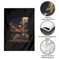 Soar On Wings Like Eagles Christian Garden Flag Isaiah 40:31 Bible Verse Faith Motorcycle