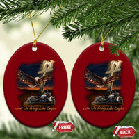 Soar On Wings Like Eagles Christian Ceramic Ornament Isaiah 40:31 Bible Verse Faith Motorcycle