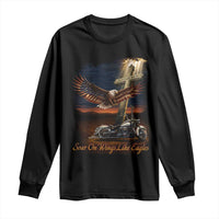 Soar On Wings Like Eagles Christian Long Sleeve Shirt Isaiah 40:31 Bible Verse Faith Motorcycle
