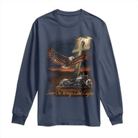 Soar On Wings Like Eagles Christian Long Sleeve Shirt Isaiah 40:31 Bible Verse Faith Motorcycle