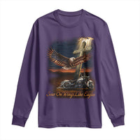 Soar On Wings Like Eagles Christian Long Sleeve Shirt Isaiah 40:31 Bible Verse Faith Motorcycle