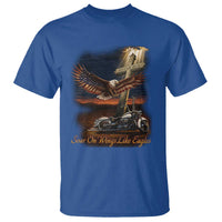 Soar On Wings Like Eagles Christian T Shirt Isaiah 40:31 Bible Verse Faith Motorcycle
