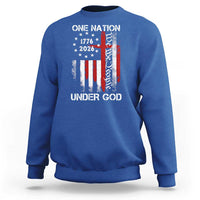 One Nation Under God 250 Years Sweatshirt 250th Anniversary USA