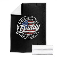 Promoted to Daddy 2026 Throw Blanket New Dad US Flag Fathers Day