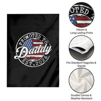 Promoted to Daddy 2026 Garden Flag New Dad US Flag Fathers Day