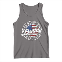 Promoted to Daddy 2026 Tank Top New Dad US Flag Fathers Day