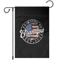 Promoted to Grandpa 2026 Garden Flag New Grandfather US Flag Fathers Day
