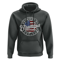Promoted to Grandpa 2026 Hoodie New Grandfather US Flag Fathers Day