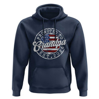 Promoted to Grandpa 2026 Hoodie New Grandfather US Flag Fathers Day