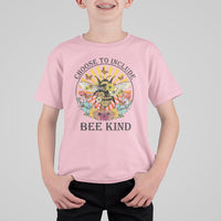 Autism Awareness T Shirt For Kid Choose To Include Bee Kind Retro Vintage Flower Bee - Wonder Print Shop