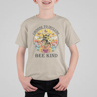Autism Awareness T Shirt For Kid Choose To Include Bee Kind Retro Vintage Flower Bee - Wonder Print Shop