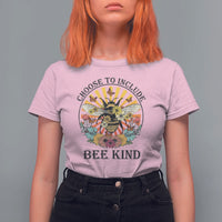 Autism Awareness T Shirt For Women Choose To Include Bee Kind Retro Vintage Flower Bee - Wonder Print Shop