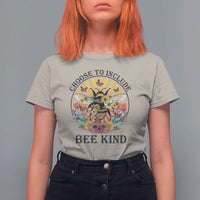 Autism Awareness T Shirt For Women Choose To Include Bee Kind Retro Vintage Flower Bee - Wonder Print Shop