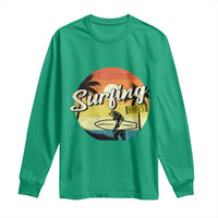 Surfing Lover Long Sleeve Shirt Surfing Vibes Retro Vintage Summer Vacation - Wonder Print Shop