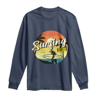 Surfing Lover Long Sleeve Shirt Surfing Vibes Retro Vintage Summer Vacation - Wonder Print Shop